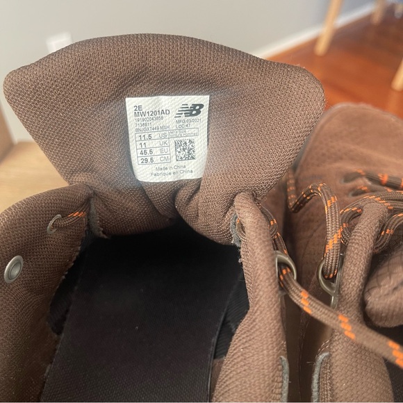 New Balance Shoes Mens 11.5 US Brown Trail Walking Sneakers 1201V1ABZORB Hiking - Picture 7 of 9